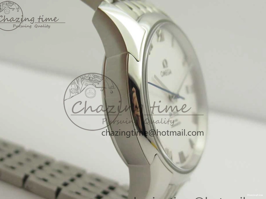 0510 De Ville Hour Vision 41mm SS VSF 1:1 Best Edition White Dial on SS Bracelet A8500 Super Clone Casual 7946